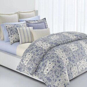 Brand NEW 3 pc RALPH LAUREN  Callen Blue Cotton  KING  Comforter SET
